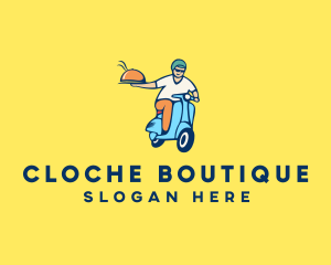 Scooter Food Delivery Man  logo design