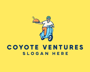 Scooter Food Delivery Man  logo design