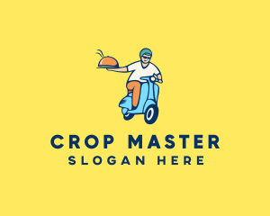 Scooter Food Delivery Man  logo design