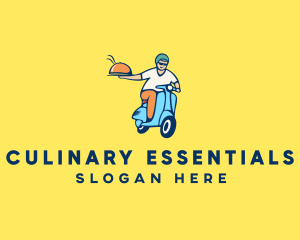 Scooter Food Delivery Man  logo design