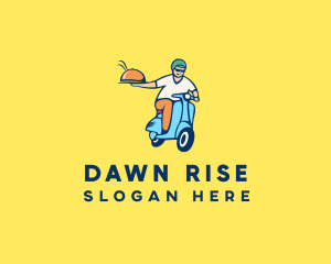 Scooter Food Delivery Man  logo design