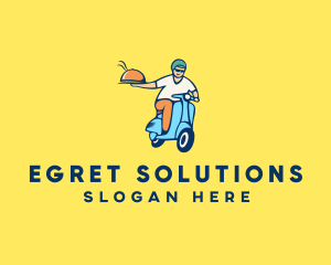 Scooter Food Delivery Man  logo design