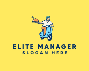 Scooter Food Delivery Man  logo design