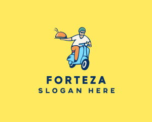 Scooter Food Delivery Man  logo design