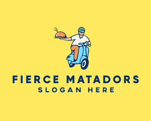 Scooter Food Delivery Man  logo design