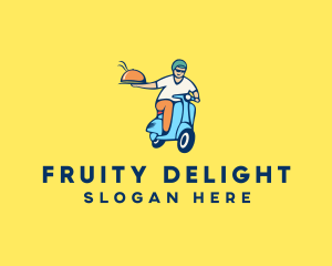 Scooter Food Delivery Man  logo design