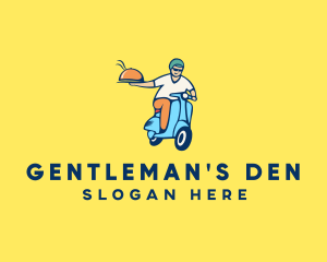 Scooter Food Delivery Man  logo design