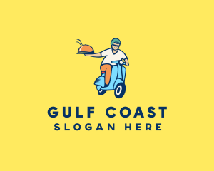 Scooter Food Delivery Man  logo design