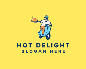 Scooter Food Delivery Man  logo design