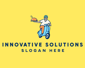 Scooter Food Delivery Man  logo design