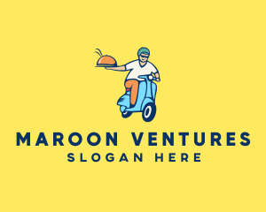 Scooter Food Delivery Man  logo design