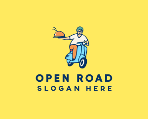 Scooter Food Delivery Man  logo design