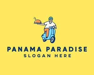 Scooter Food Delivery Man  logo design