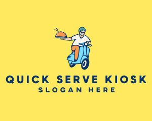 Scooter Food Delivery Man  logo design