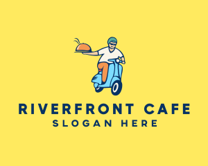 Scooter Food Delivery Man  logo design