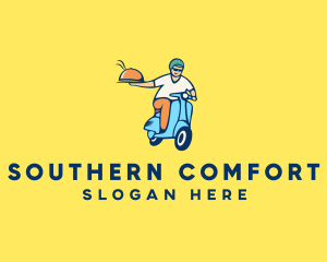 Scooter Food Delivery Man  logo design