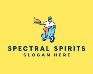 Scooter Food Delivery Man  logo design