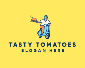 Scooter Food Delivery Man  logo design