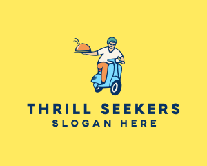 Scooter Food Delivery Man  logo design