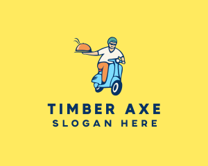 Scooter Food Delivery Man  logo design