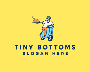 Scooter Food Delivery Man  logo design