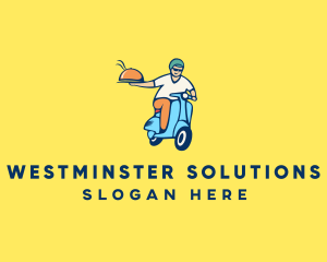 Scooter Food Delivery Man  logo design