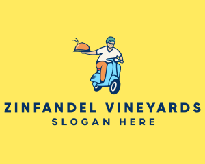 Scooter Food Delivery Man  logo design