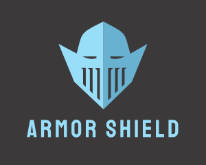 Blue Knight Helmet logo design