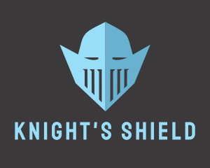 Knight - Blue Knight Helmet logo design