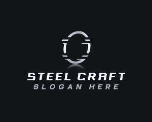 Steel - Industrial Steel Metal Letter O logo design