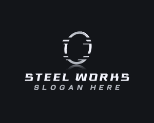 Steel - Industrial Steel Metal Letter O logo design