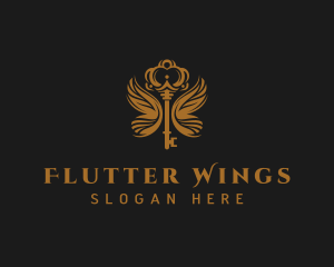 Butterfly Wings Key logo design