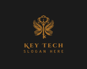 Butterfly Wings Key logo design