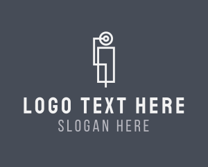 Letter I - Modern Digital Tech logo design