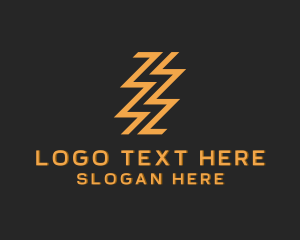 Charge - Zigzag Lightning Bolt logo design