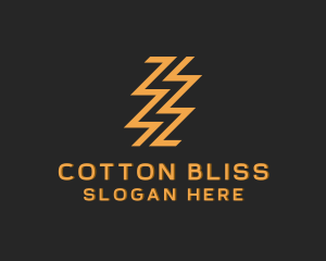 Zigzag Lightning Bolt logo design