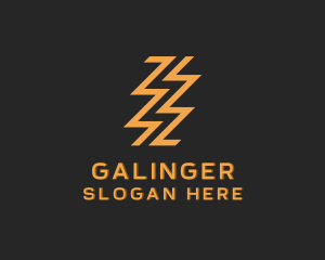 Lightning - Zigzag Lightning Bolt logo design