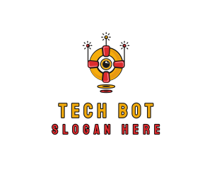 Robot - Eye Robot Lifebuoy logo design