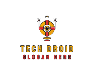 Droid - Eye Robot Lifebuoy logo design