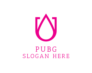 Clean - Pink U Droplet logo design