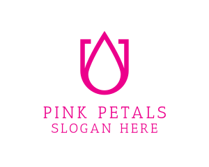 Pink - Pink U Droplet logo design