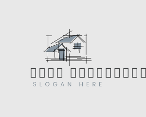 Architect - House Blueprint Architecture logo design