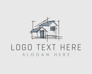 House Blueprint Architecture Logo