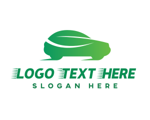 Car - Green Leaf Car logo design