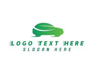 Green Leaf - Eco Friendly Car logo design