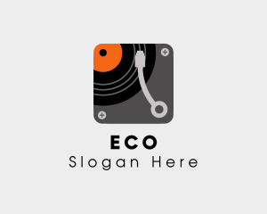 Streaming - Record Player App logo design