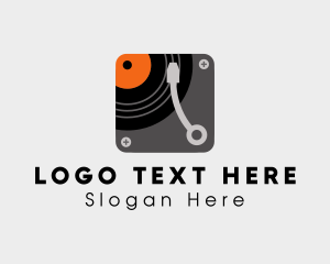 Record - Record Player App logo design
