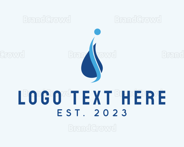 Water Droplet Letter I Logo
