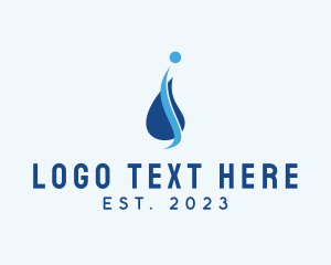 Fluid - Water Droplet Letter I logo design