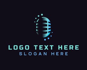 Radio - Podcast Mic Studio logo design